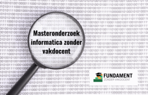 Masteronderzoek informatica zonder vakdocent