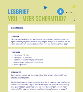 voorbeeld lesbrief PO